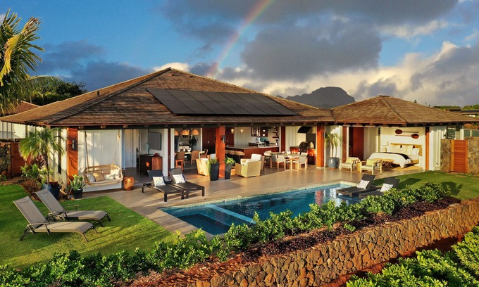 Poipu House | Hale Kainani #6 E Komo Mai: Secluded Luxury Home w/Pool, Spa, AC & Ocean Views