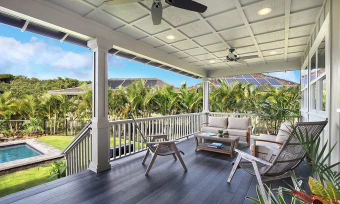 Poipu House | Hale Lo'i + Cottage: 5BR home +pool in Sunny Poipu