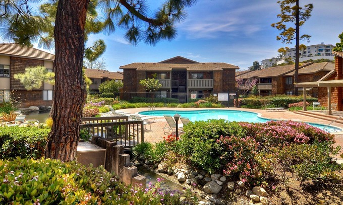 Del Obispo Condo | Harbor Cove-Pool View with Creek! Walk to Beach & Harbor! Lower Unit-No Stairs!