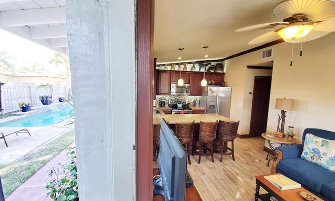Port Canaveral Apartment | Hawaiian Cottage - Heated Pool Walk to the Beach