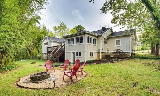 Druid Hills House | Hendersonville Haven with Fire Pit, Grill, Deck!