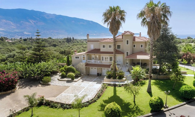 Spartia Villa | Hidden Gem Estate Kefalonia-Sleeps10| Luxury villa pool sea & mountain views