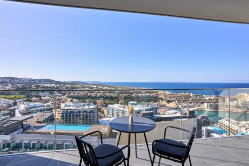 Paceville Apartment | High-Rise Elegance 18th Floor Apartment with Stunning Sea Views