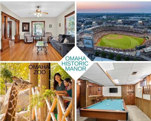 Dahlman House | Historic Omaha Manor DT Near Zoo and Pool Table