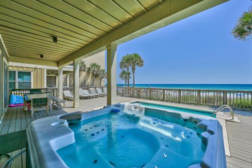 Bel Air House | Holiday Fin - Heated Pool Hot Tub! Game Tables! Beachfront!