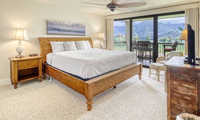 Princeville Condo | Hotel suite with spectacular mountain/bay view, lanai, 2 pools & 8 tennis courts