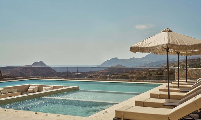 Agios Vasileios Villa | Hue Luxury Villa, with Pool, Gym, Sauna & SeaViews