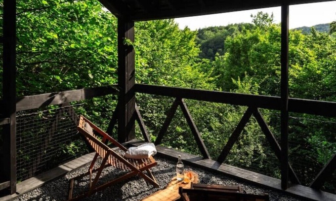 La Roche-en-Ardenne Cabin | Hutstuf - The Fox & private rooftop saunann