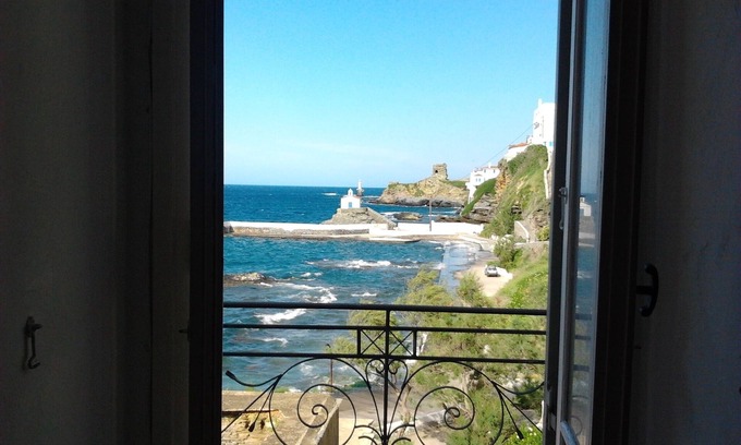 Paleopolis House | In Chora top floor of 1871 built stone wall Mansion, amazing view