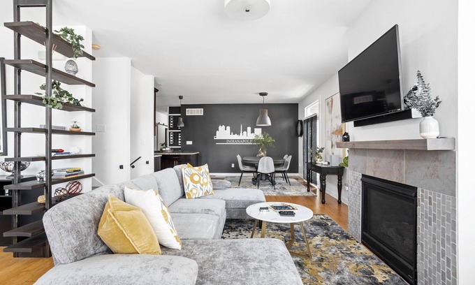 Near Northside House | Indy Experience House/Movie Theater, Patio, Office, Private Parking