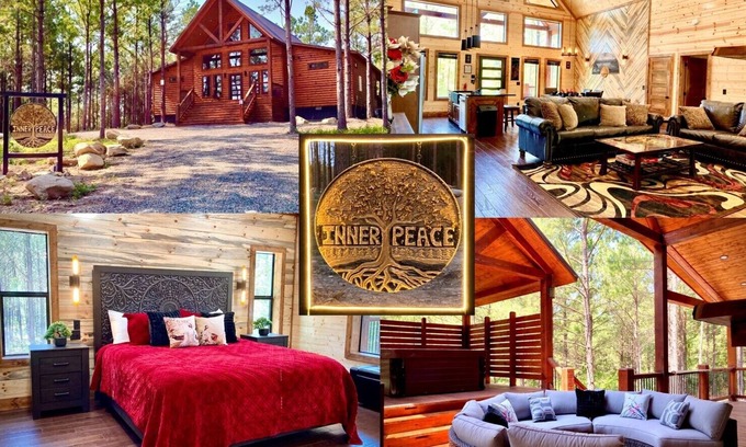 Pickens Cabin | INNER PEACE Luxury Cabin: XL Hot Tub 2Firpl - Prepare to be Delighted!