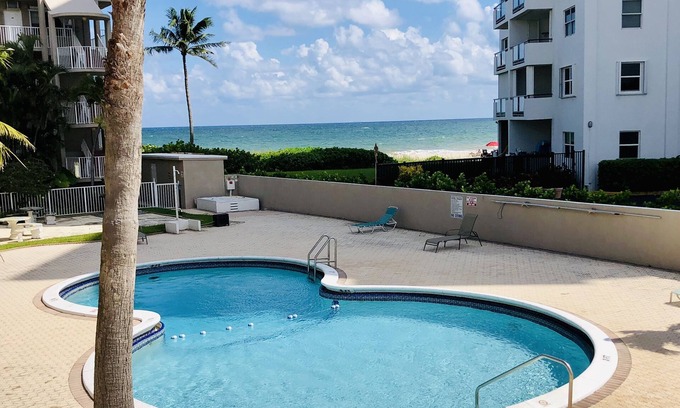 Lauderdale-by-the-Sea Apartment | International Sand Dollar Building in the Sand! This is your VIEW!