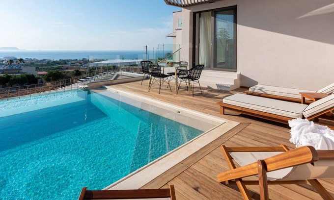 Anissaras House | ISholidays Serenity - 2 Bedrooms Sea View Villa with Private Pool & Indoor Jacuzzi