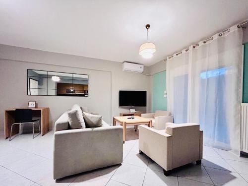 Polichni Apartment | ITHACA Πολυτελές διαμέρισμα 3ου με θέα