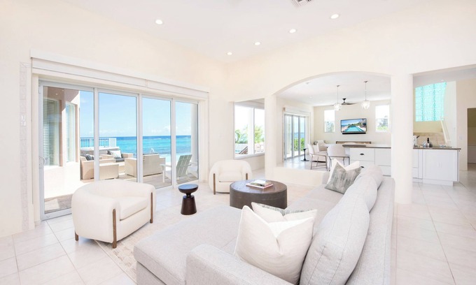 Rum Point House | Kai Vista: Beach House with Pool, Hot Tub, Tanning Deck, and Free Bikes