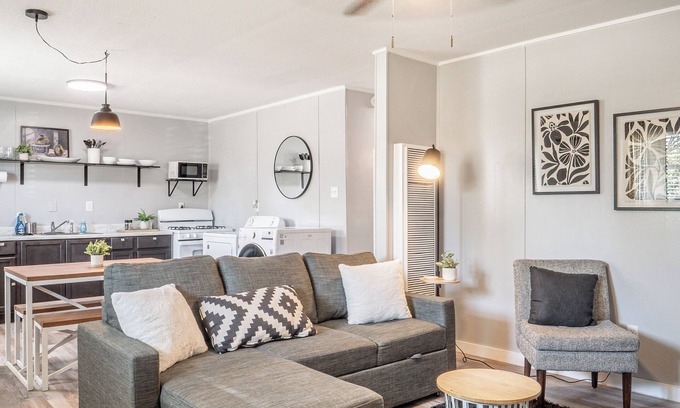 Abilene Condo | Kick back and relax in this calm, stylish space.
