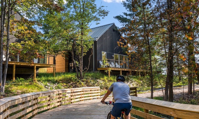 Acme Cabin | KOTI 12 (Three Bedroom) Traverse City's Scandinavian Cabins, vacation home on TART & mins to Travers