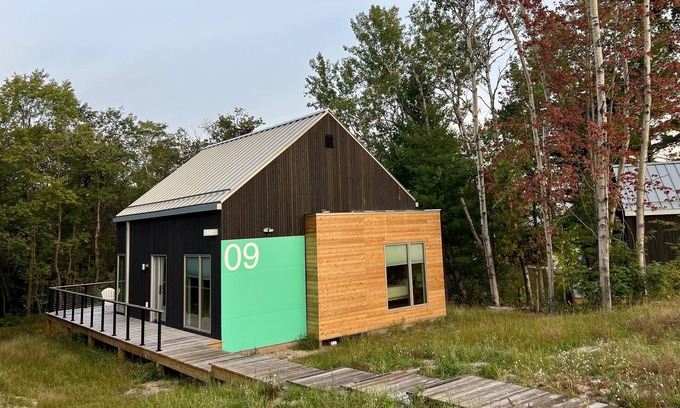 Acme Cabin | KOTI 9 (Two Bedroom) Traverse City's Scandinavian Cabins, vacation home on TART & mins to Traverse C