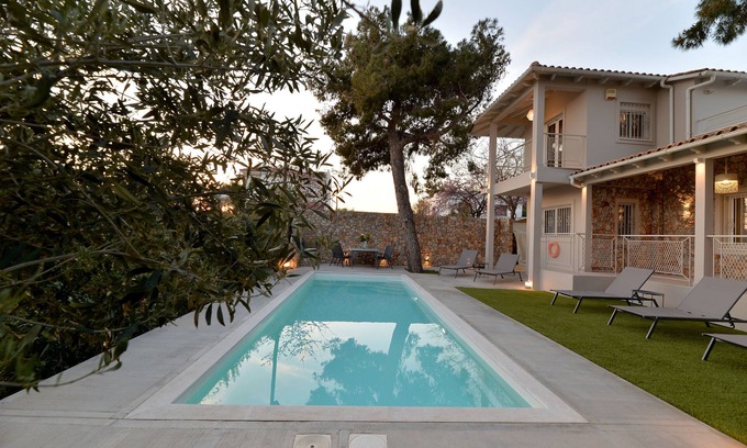 Lagonissi Villa | Lagonisi Ruby's pool villa