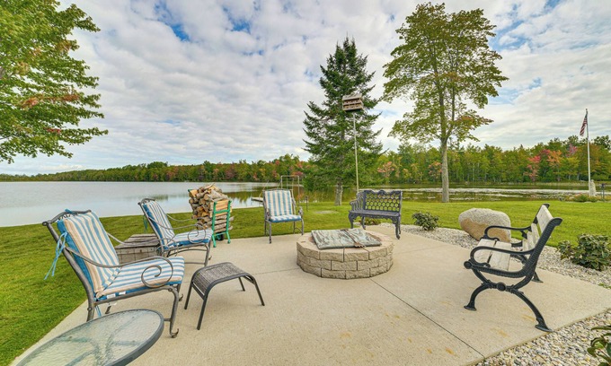 Charlevoix House | Lakefront Gem w/Private Dock & Yard in Charlevoix