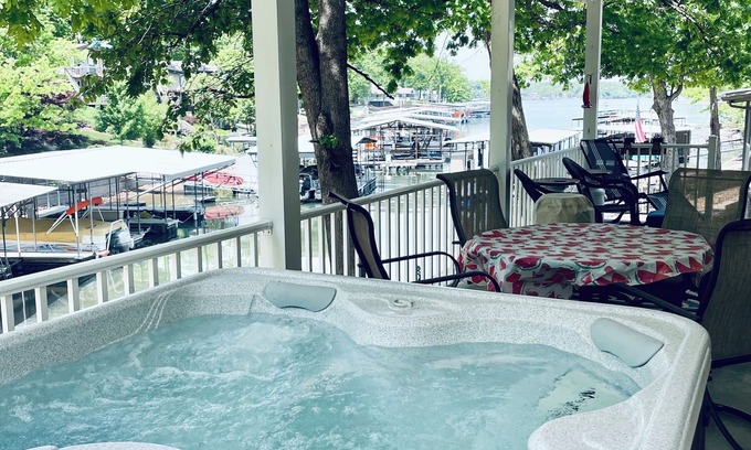 Lake Ozark House | Lakefront Home: Quiet cove w/large porch for entertaining! 9 MM off HH!