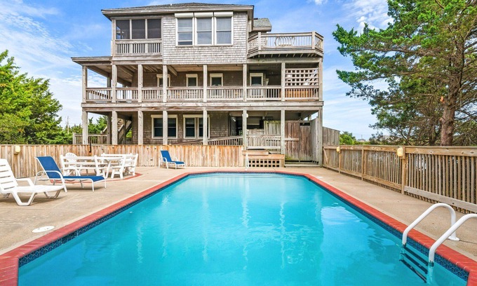 Salvo House | Lakefront Serenity | Pool, Hot Tub & Beach Access