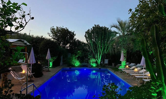 Panza Apartment | "Lemon cottage" with patio with garden, swimming pool and spa hot tub