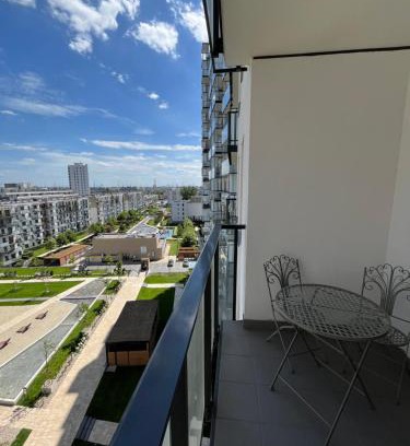 Nowy Port Apartment | Letnica Sypialnia & Salon - 2km do plaży