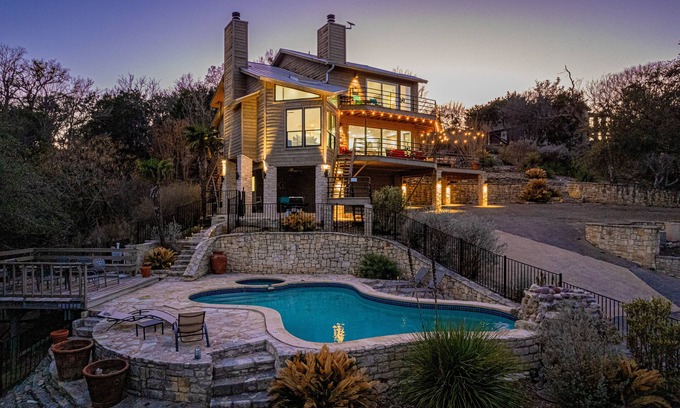 Spicewood House | Level-up Poolside | Private Pool with a View!