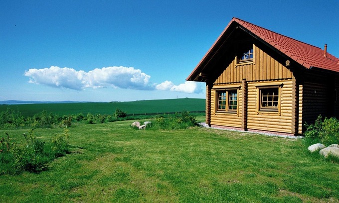 Sassnitz House | Log cabin Robinson Crusoe - 1st row sea view, own sauna
