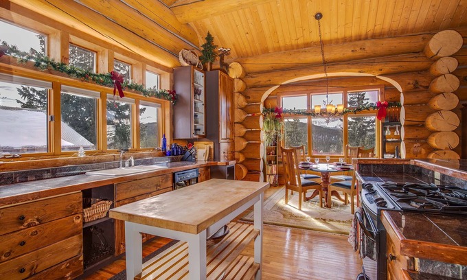 Baldy Mountain House | Log View Lodge Dog FriendlyUnobstructed Views From Every Room Private Hot Tub