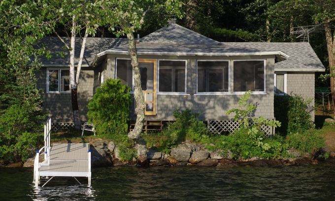 Liberty Cabin | Loon Camp - right on Lake St. George, multi-sleeping areas, canoe included