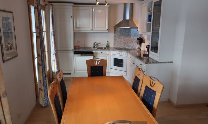 Riom-Parsonz Apartment | Lovely apartment for 8 guests with WIFI, TV, terrace, pets allowed, panoramic view and parking