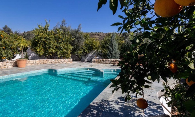 Melegis Villa | Lovely house with pool, garden and views