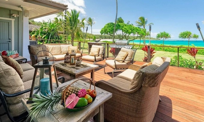 Anahola House | Lux Anahola Beachfront Estate w AC