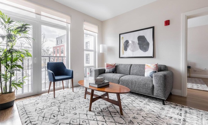 Newtonville Apartment | Luxe Newton 2BR w/W/D, nr Dining & Shopping, by Blueground
