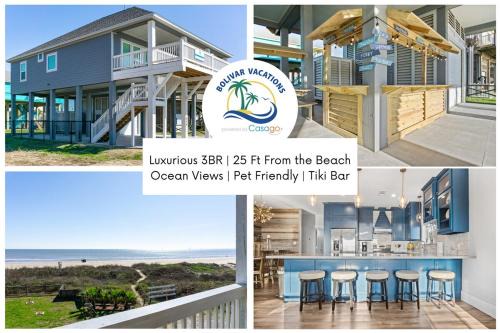 Crystal Beach House | Luxurious 3BR Beach House with Ocean Views and TikiBar - Deja Blue