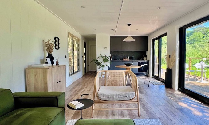 Market Drayton Cabin | Luxurious Eco Retreat with River Views