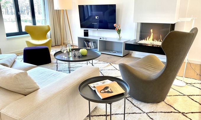 Prora Apartment | Luxury accommodation Rügenloft 4 in Prora Düne 7 with private sauna and fireplace