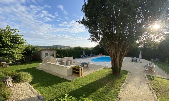 Salles-Lavalette House | Luxury French Manoir Beaulieu - Large private swimming pool - Exclusive use
