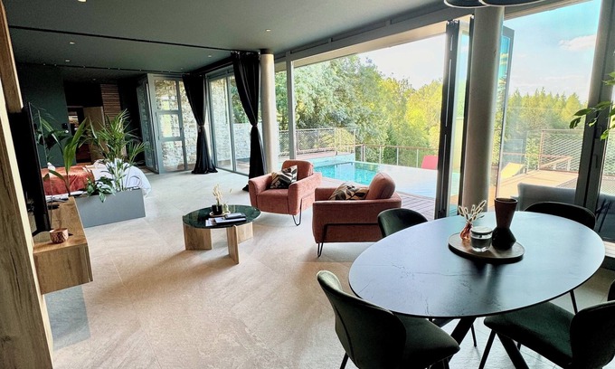 Abreschviller Villa | Luxury private villa with heated pool, spa and sauna