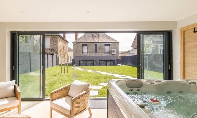 Pontorson Cottage | Luxury Stone House with Spa, Sauna & Garden near Mont St-Michel