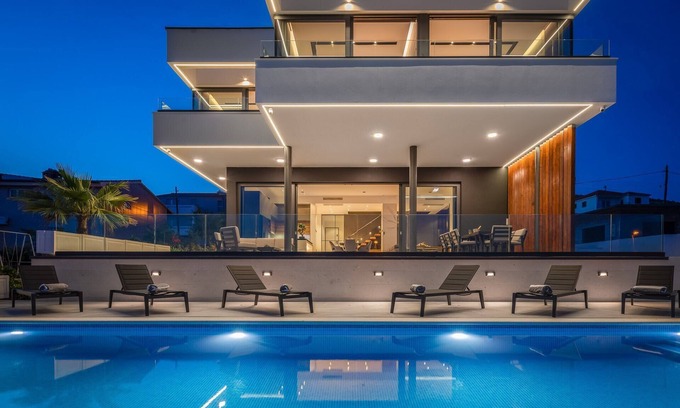 Seget Vranjica Villa | Luxury Villa Ecxellence with a pool, panoramic view, quiet area, family, stylish