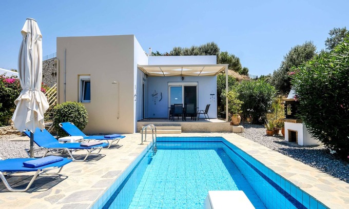 Loutra Villa | Luxury Villa with private pool in Crete (Rethymnon), terrace and sea view