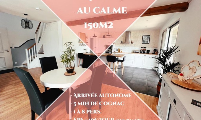 Cherves-Richemont House | Maison au calme à 5min de Cognac pour 1 à 8 pers