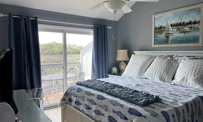 Saint Simons Heights Condo | Marsh Front - Three Bedroom - Walk to Redfern Village
