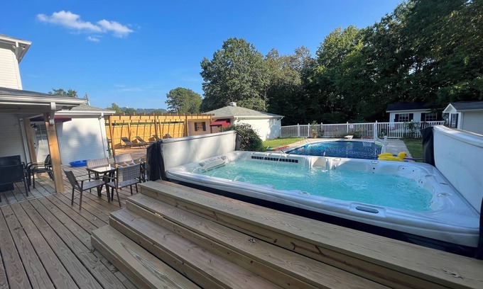 Ooltewah Other | McDaniel Farmhouse with pool & 12 person hot tub