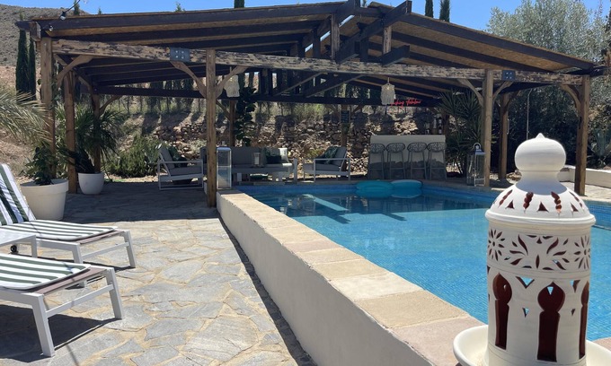 Huercal-Overa Apartment | Miluna Oasis Suites - Sleeps4-pool-mountainview