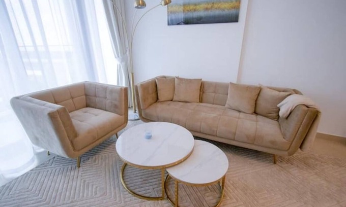 Sharjah Apartment | Misk 1BR Urban Oasis - Downtown Aljada