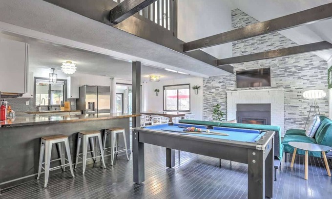 East Stroudsburg House | Modern 4 Bedroom Home with Sauna and Game Room in Gated Lake Community